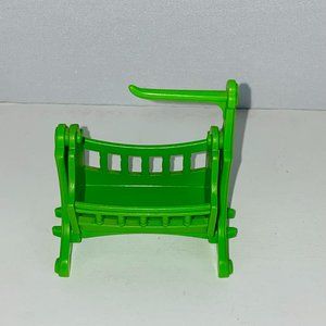 Pretend Play Miniature Toy Dollhouse Rocking Crib